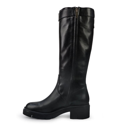 Gianni Crasto Stivale Donna in Pelle Nera con Tacco Medio e Fibbia 7022 BLACK Gianni Crasto 
