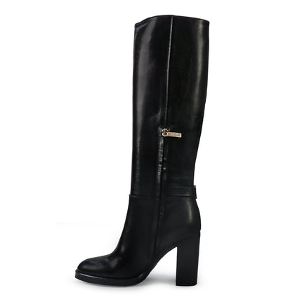 Gianni Crasto Stivale Donna in Pelle Nera con Tacco Alto e Sperone 8571 BLACK Gianni Crasto 
