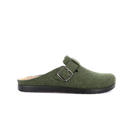 Grunland Pantofole Ciabatte Uomo in Feltro di Lana Verde CE0475 PONE FORESTA Grunland 