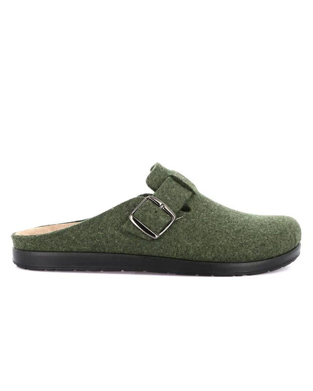 Grunland Pantofole Ciabatte Uomo in Feltro di Lana Verde CE0475 PONE FORESTA Grunland 