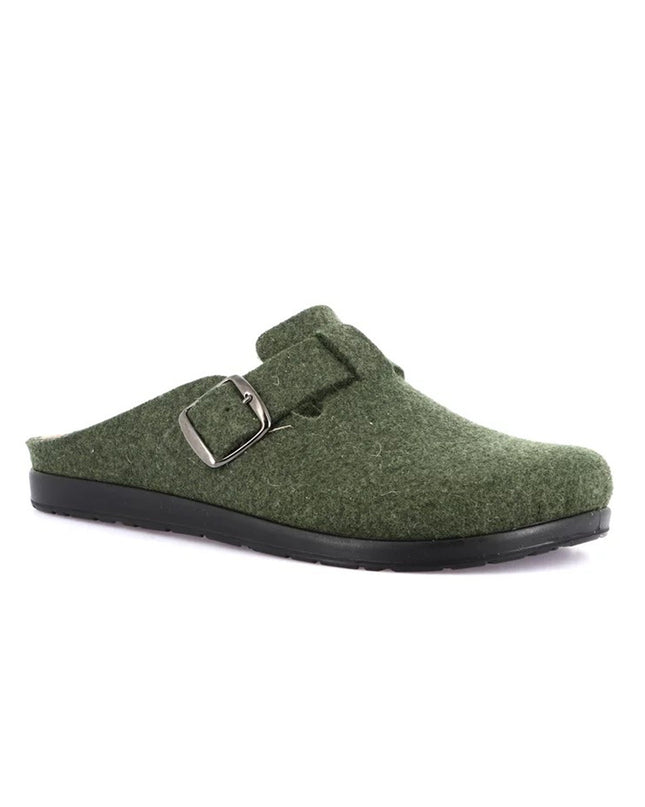 Grunland Pantofole Ciabatte Uomo in Feltro di Lana Verde CE0475 PONE FORESTA Grunland 