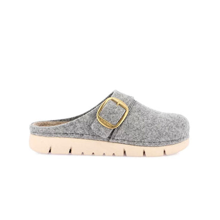 Grunland Pantofole Ciabatte Donna in Feltro di Lana Cenere CI0896 HATE CENERE Grunland 