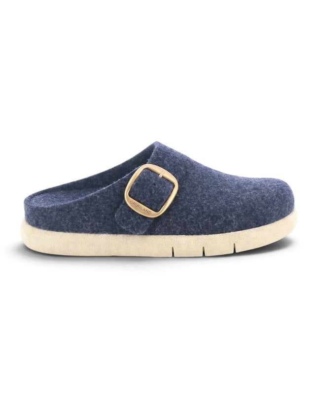 Grunland Pantofole Ciabatte Donna in Feltro di Lana Blu CI0896 HATE NAVY Grunland 
