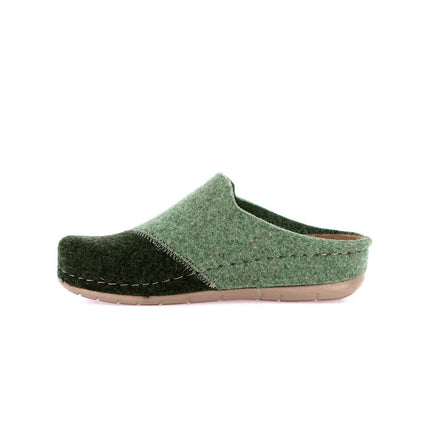 Grunland Pantofole Ciabatte Donna con Zeppa in Feltro Verde CI1551 PRAU VERDE Grunland 