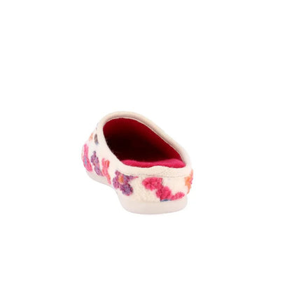 Grunland Pantofola Ciabatta Donna in Feltro Fantasia Fiori Panna CI3042 IRRA PANNA Grunland 
