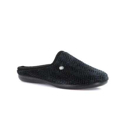 Grunland Pantofole Ciabatte Uomo in Tessuto Spinato Blu CI3045 GAFO BLU Grunland 