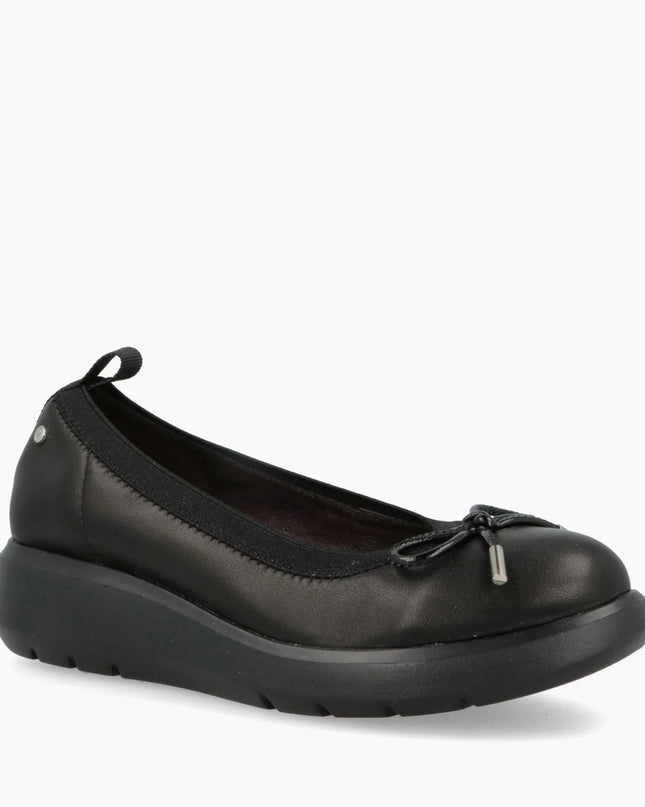 Impronte Ballerine con Zeppa in Pelle Nero MOKA BALLERINA BLACK Impronte 