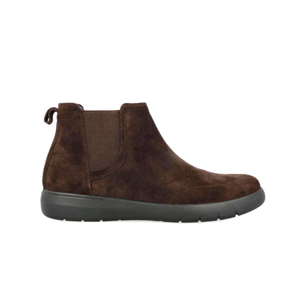 Impronte Stivaletti Chelsea Uomo in Camoscio Marrone STUCKY CHELSEA DARK BROWN Impronte 