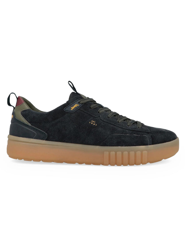Jeep Sneakers Uomo Bassa in Camoscio Blu Navy ROCKS SUEDE NAVY Jeep Footwear 