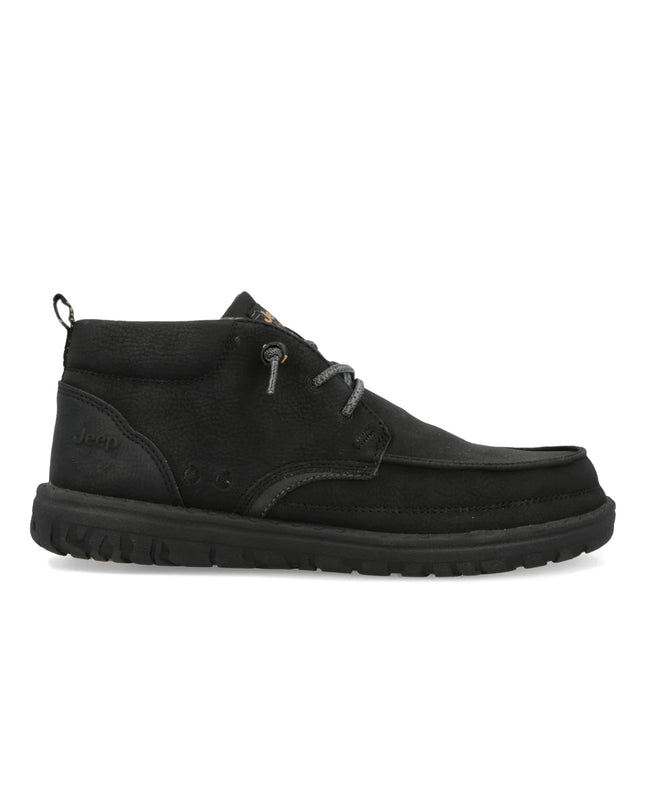 Jeep Polacchine Uomo in Ecopelle Nero SAMOA MID BLACK Jeep Footwear 
