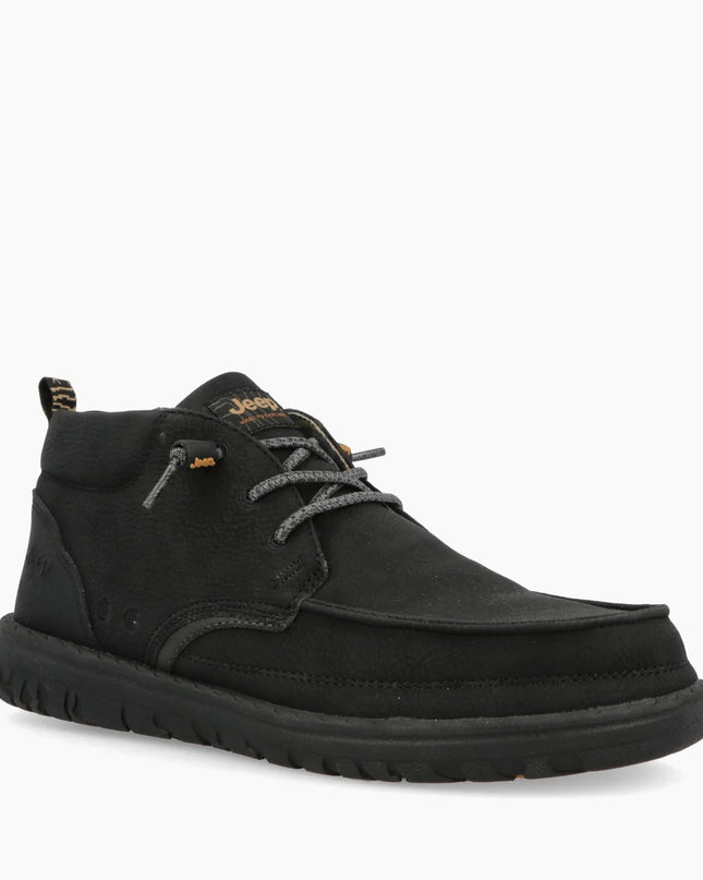 Jeep Polacchine Uomo in Ecopelle Nero SAMOA MID BLACK Jeep Footwear 