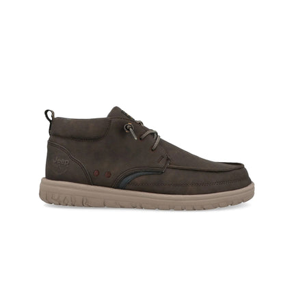Jeep Polacchine Uomo in Ecopelle Brown Marrone SAMOA MID DARK BROWN Jeep Footwear 
