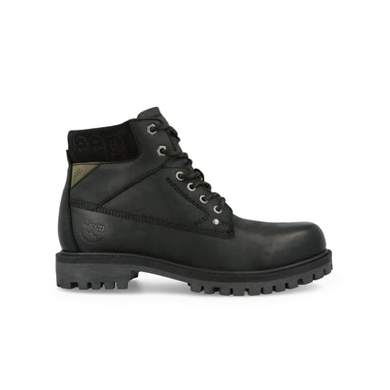 Jeep Anfibi Uomo in Pelle Nero WILLYS BOLD BLACK Jeep Footwear 