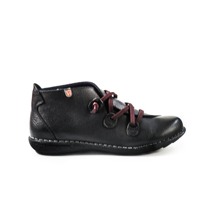 Jungla Scarpa Stivaletto con Lacci Elastici in pelle Nero 5811 BLACK Jungla 