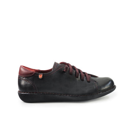 Jungla Scarpe Basse Donna con Lacci Elastici in Pelle Nero 7277 BLACK Jungla 