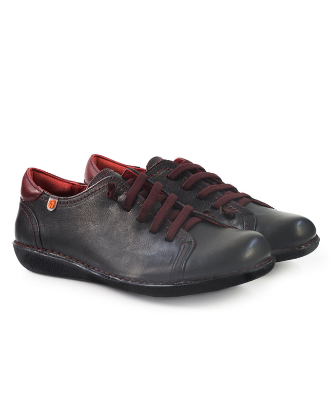 Jungla Scarpe Basse Donna con Lacci Elastici in Pelle Nero 7277 BLACK Jungla 