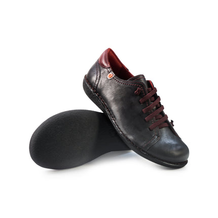 Jungla Scarpe Basse Donna con Lacci Elastici in Pelle Nero 7277 BLACK Jungla 