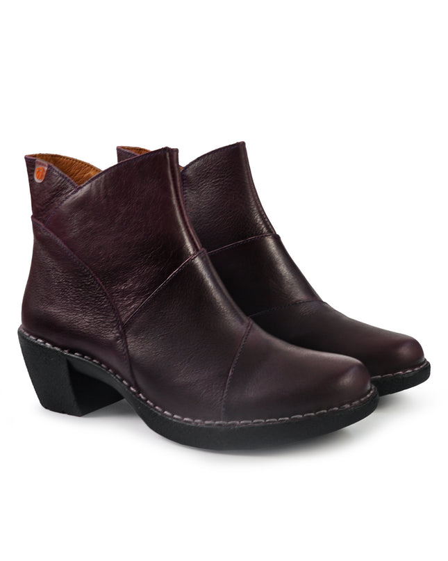 Jungla Stivaletti Donna con Tacco in Pelle Viola 7518 VIOLA Jungla 