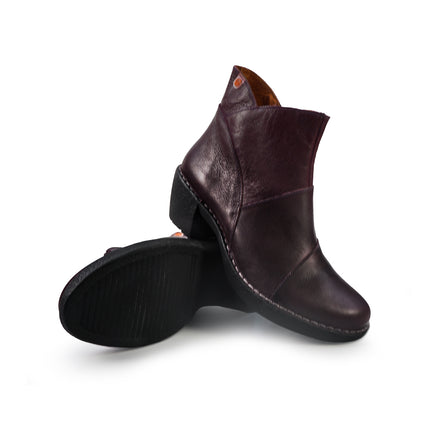 Jungla Stivaletti Donna con Tacco in Pelle Viola 7518 VIOLA Jungla 