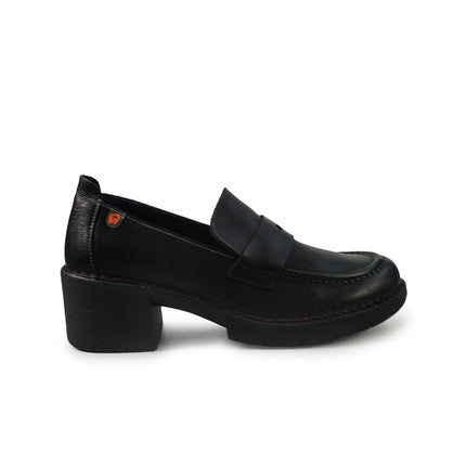 Jungla Mocassini Donna con Tacco in Pelle Nero 8127 BLACK Jungla 