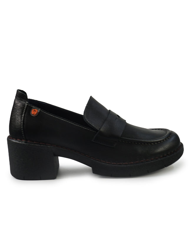 Jungla Mocassini Donna con Tacco in Pelle Nero 8127 BLACK Jungla 
