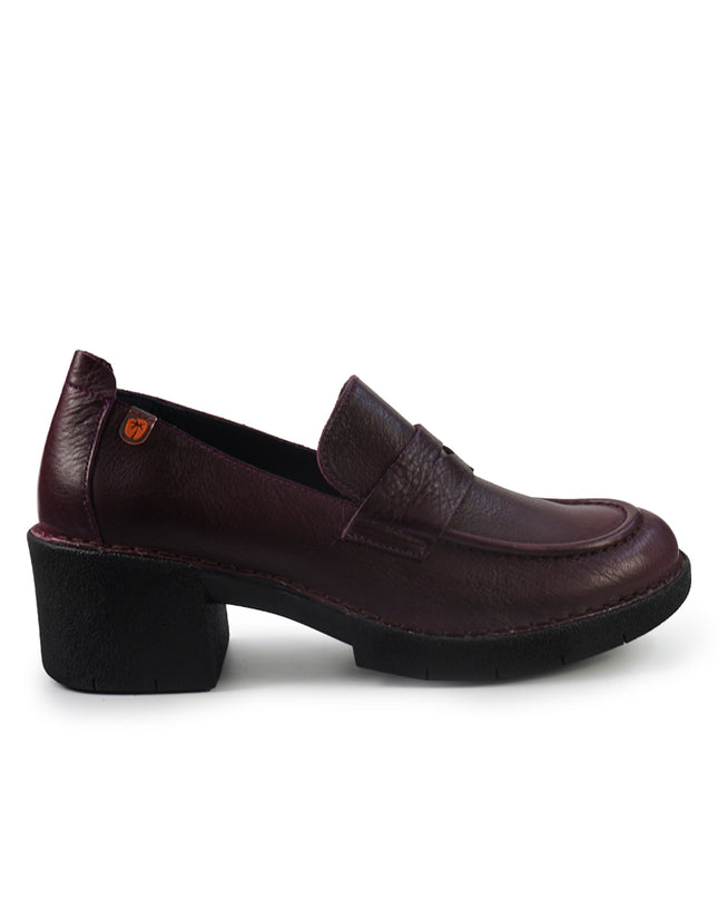 Jungla Mocassini Donna con Tacco in Pelle Viola 8127 VIOLA Jungla 