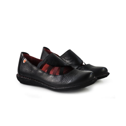 Jungla Mocassini Donna con Elastici in Pelle Nero 8400 BLACK Jungla 