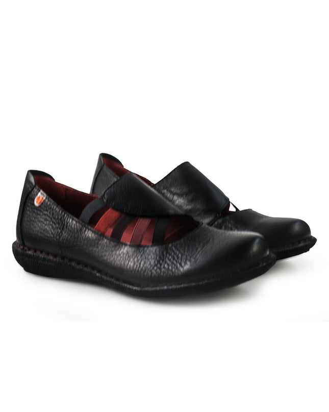 Jungla Mocassini Donna con Elastici in Pelle Nero 8400 BLACK Jungla 