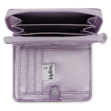 Kipling Portafogli Donna Multitasche in Tessuto Metallic Lilac MONEY LOVE LILIAC METALLIC Kipling 