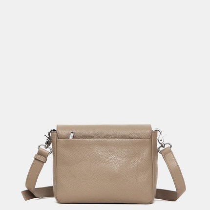 Mandarina Duck Borsa in Pelle Taupe con Patta e Tracolla FZT69 MELLOW LEATHER TAUPE Mandarina Duck 