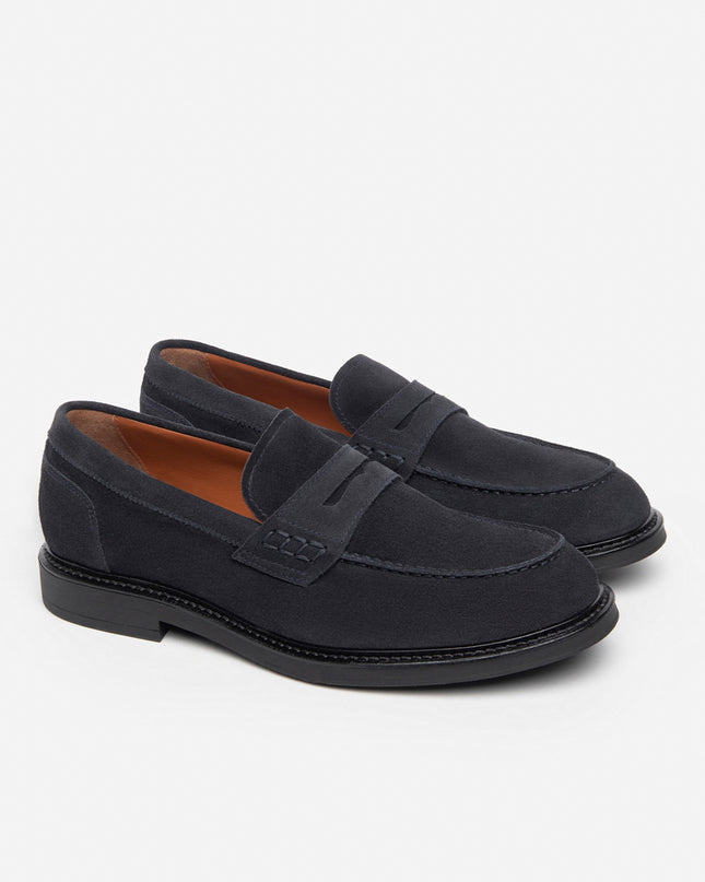 Nero Giardini Mocassini College Uomo in Camoscio Blu I400341U BLU 200 Nero Giardini 