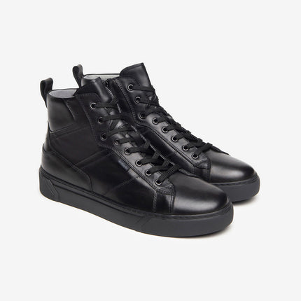 Nero Giardini Sneakers Alta Uomo in Pelle Nero I400451U NERO 100 Nero Giardini 
