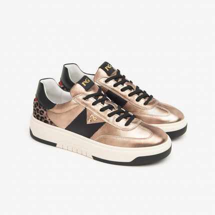 Nero Giardini Sneakers Donna in Pelle Laminata Multicolor Animalier I411647D TORTORA 406 Nero Giardini 