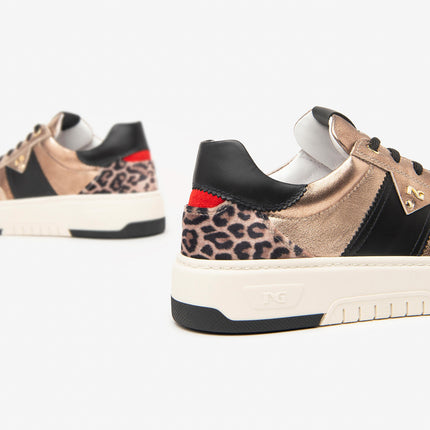 Nero Giardini Sneakers Donna in Pelle Laminata Multicolor Animalier I411647D TORTORA 406 Nero Giardini 