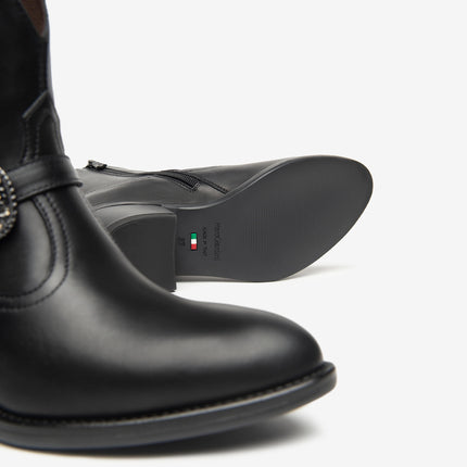 Nero Giardini Stivaletti Texani Camperos con Fibbia in Pelle Nero I513900D NERO 100 Nero Giardini 