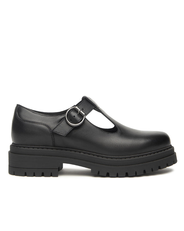 Nero Giardini Pump Chunky in Pelle Nero I514013D NERO 100 Nero Giardini 