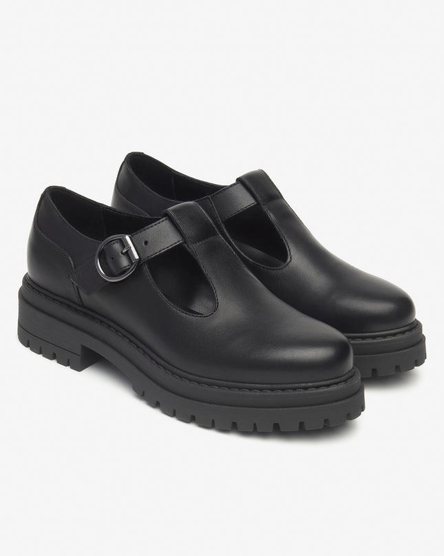 Nero Giardini Pump Chunky in Pelle Nero I514013D NERO 100 Nero Giardini 