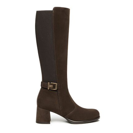 Nero Giardini Stivali Donna con Tacco in Camoscio Testa di Moro I514313D MORO 300 Nero Giardini 