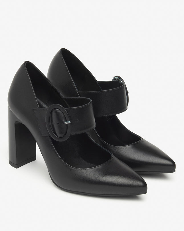 Nero Giardini Decollete Mary Jane con Cinturino in Pelle Nero I514500DE NERO 100 Nero Giardini 