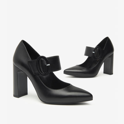 Nero Giardini Decollete Mary Jane con Cinturino in Pelle Nero I514500DE NERO 100 Nero Giardini 