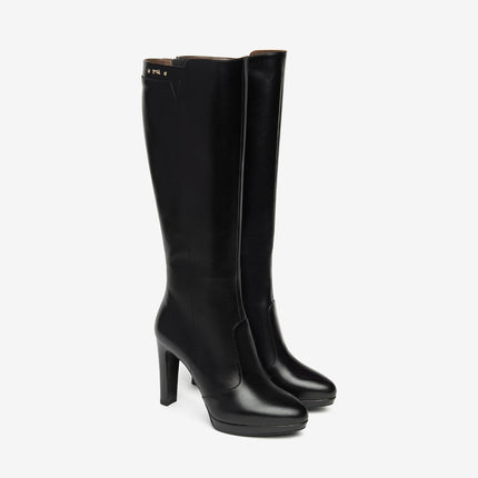 Nero Giardini Stivali Donna Tacco Alto e Plateau in Pelle Nero I514511DE NERO 100 Nero Giardini 