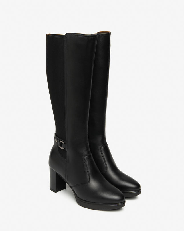 Nero Giardini Stivali Donna con Elastico al Polpaccio in Pelle Nero I514600D NERO 100 Nero Giardini 