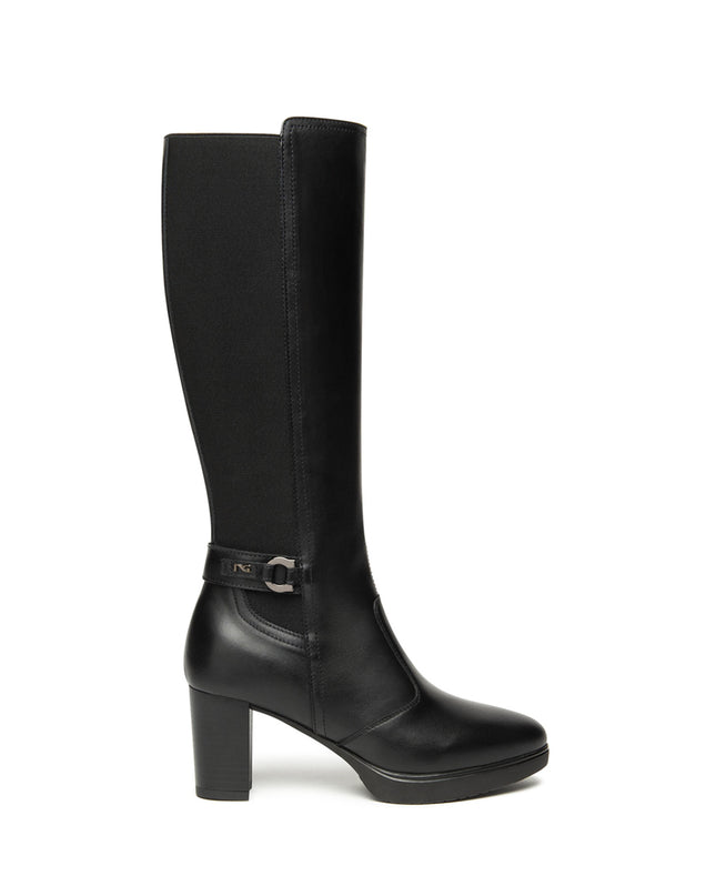 Nero Giardini Stivali Donna con Elastico al Polpaccio in Pelle Nero I514600D NERO 100 Nero Giardini 