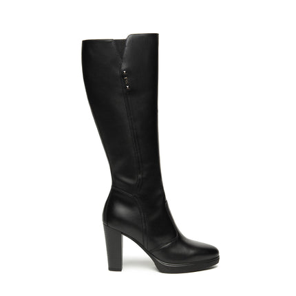 Nero Giardini Stivali Donna con Tacco e Plateau in Pelle Nero I514610D NERO 100 Nero Giardini 