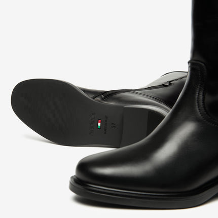 Nero Giardini Stivali Donna conTacco Basso in Pelle Nero I514703D NERO 100 Nero Giardini 
