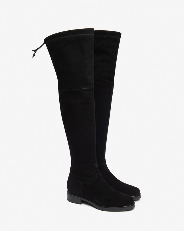 Nero Giardini Stivali Donna Gamba Alta Elasticizzati in Camoscio Nero I514706D NERO 100 Nero Giardini 