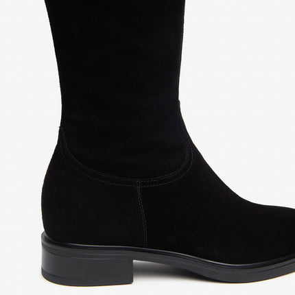 Nero Giardini Stivali Donna Gamba Alta Elasticizzati in Camoscio Nero I514706D NERO 100 Nero Giardini 