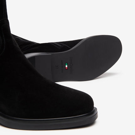 Nero Giardini Stivali Donna Gamba Alta Elasticizzati in Camoscio Nero I514706D NERO 100 Nero Giardini 