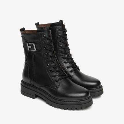 Nero Giardini Anfibi Donna in Pelle Nero I514833D NERO 100 Nero Giardini 