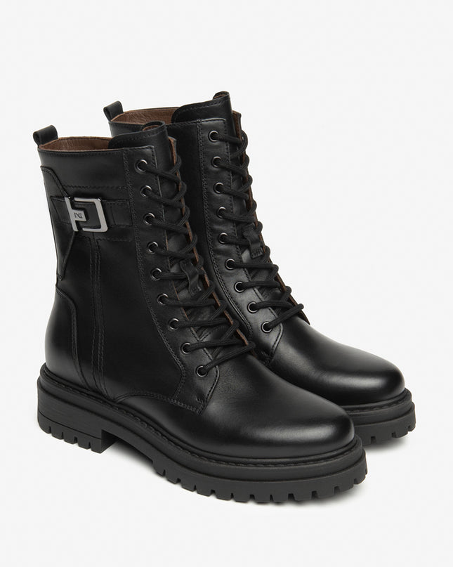 Nero Giardini Anfibi Donna in Pelle Nero I514833D NERO 100 Nero Giardini 